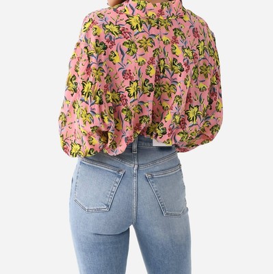 Pre-owned Chufy Joyce Silk Shirt In Fanny Yellow - Size M
