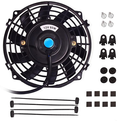 7'' Electric Radiator Cooling Fan Assembly Kit,Universal High Performance 12V Sl