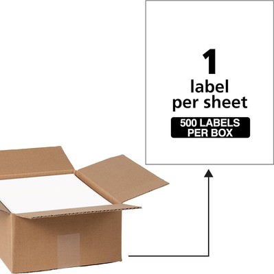 Avery Shipping Address Labels, Laser Printers, 500 Labels, Full Sheet Labels, Pe