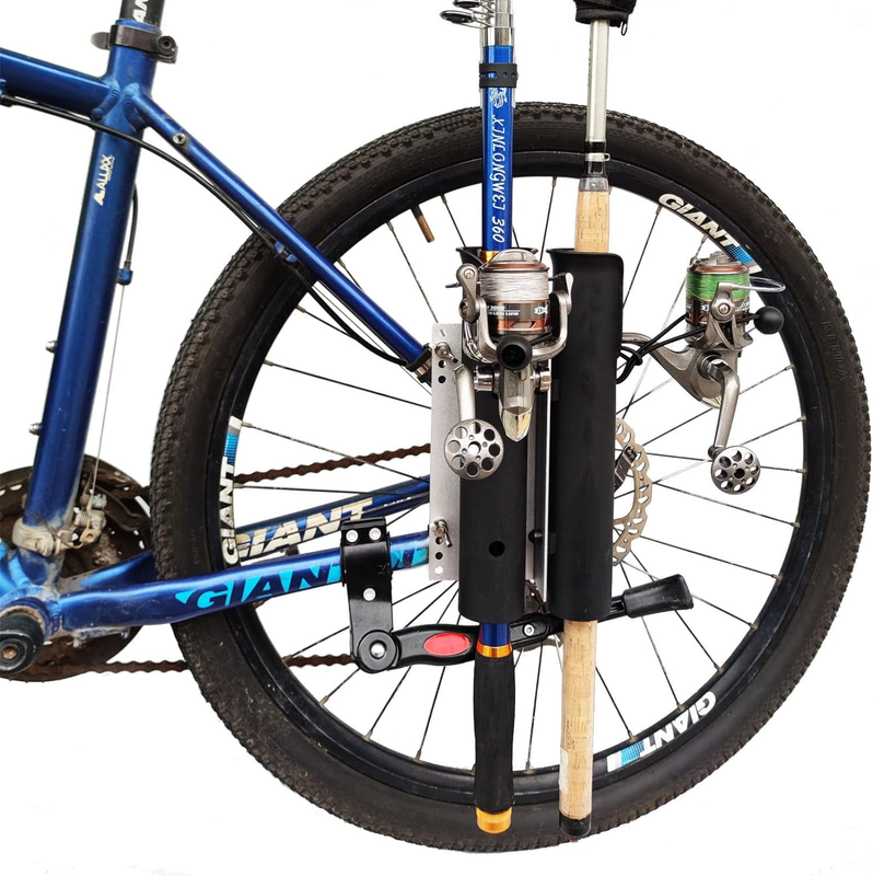 Bike Fishing Rod Holder,Fishing Pole Holder for Bike，Mounts Two Rod to Your Bicy