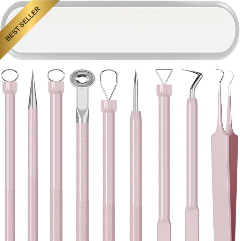 5Pcs Pimple Popper Tool Kit Stainless Steel Blackhead Remover Acne Extractor Set