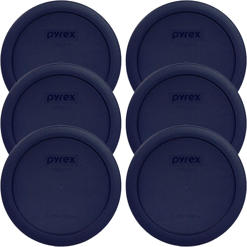 Blue 4 Cup round Plastic Cover - 6-Pack
