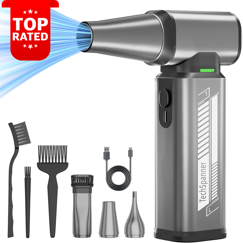 Cordless Electric Compressed Air Duster 300000RPM Rechargeable 3-Gear Blower