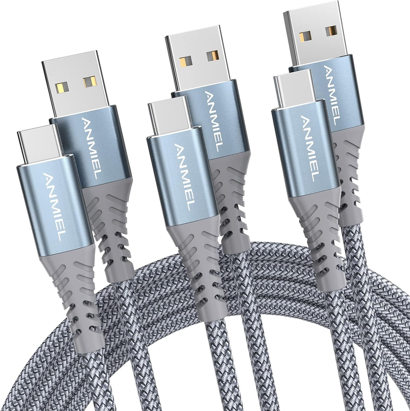 USB C Cable,3Pack [10ft + 3.3ft + 6.6ft]3A Fast Charging Cord USB Quick Charger