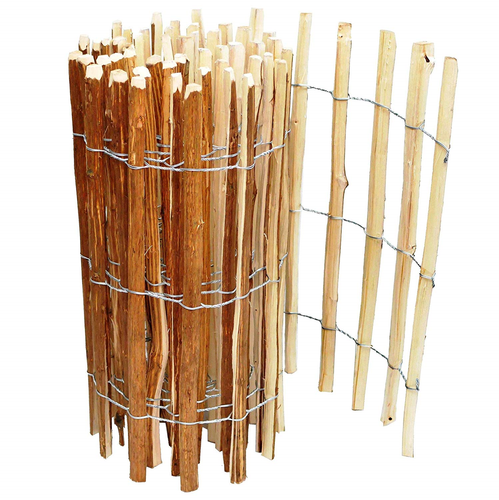 Garden Outdoors Bogateco Hazel Wooden Garden Edging Border Fence Made In Europe Vegetable And Flower Bed Cover Support For Vines 20 X 120 Cm Perfect For Residential Pond Fencing
