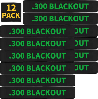 12 Pack  .300 Blackout Magazine Marking Bands 300 BLK Magazine Caliber Identific