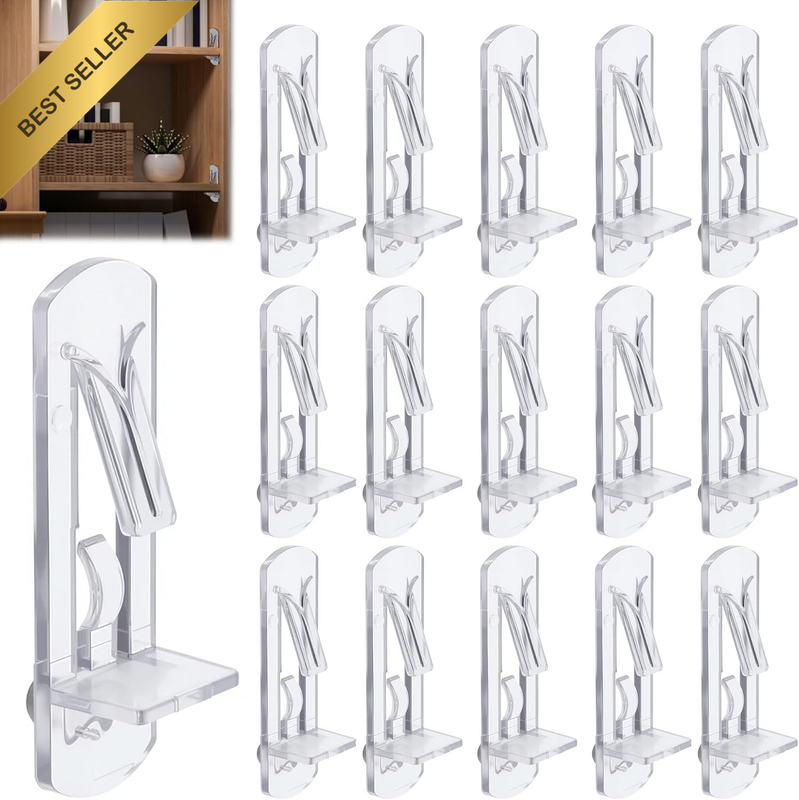 20PCS Plastic Locking Shelf Support Pegs, 6.9Mm Self-Locking Shelf Pins, Plastic