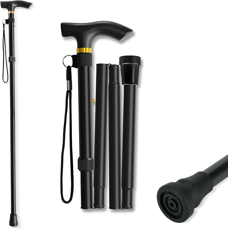 Walking Stick Adjustable Folding Walking Sticks for Women and Men, Walking Cane