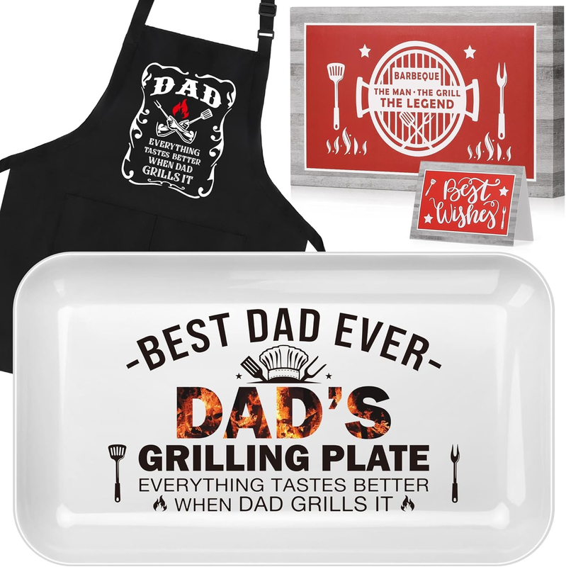 Dad Gifts, Christmas Birthday Gifts Dad, Best Dad Ever BBQ Grilling Plate