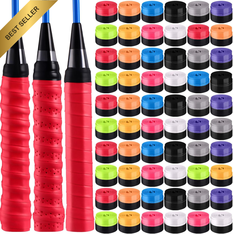 60 Pcs Racket Grip anti Slip 43 Inches Tennis Racket Grip Tape Racket Overgrips