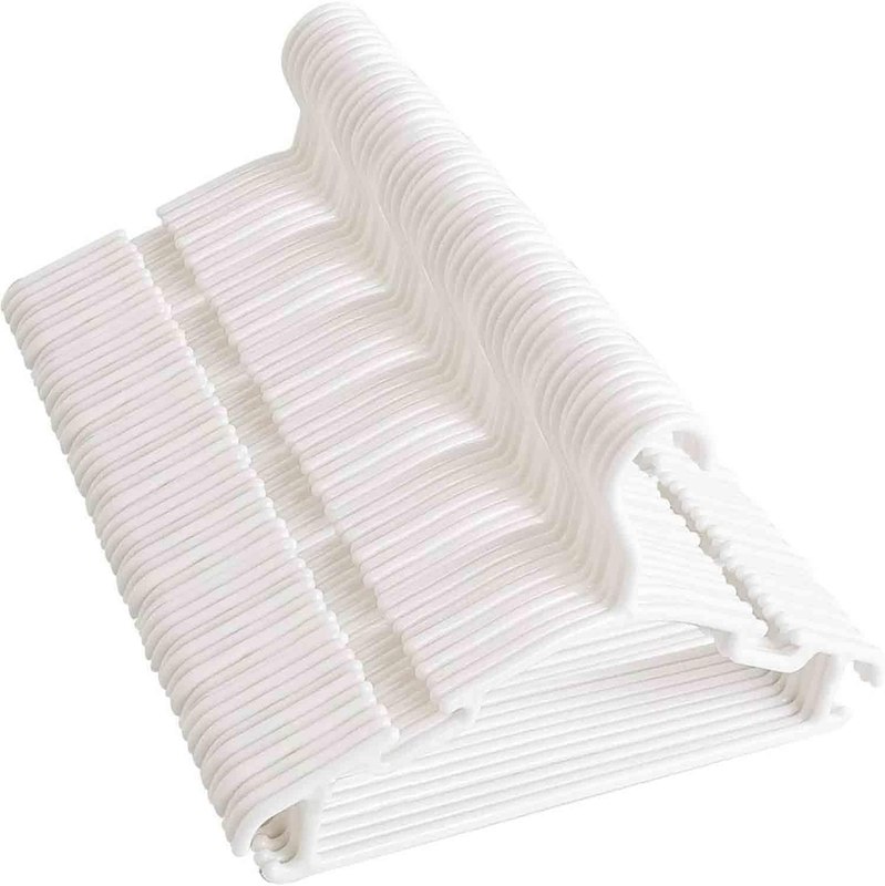 Kids Hangers 100 Pack Baby Hangers for Closet Toddler Hangers Plastic White Chil