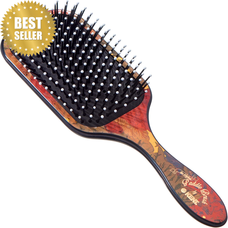 Large Traditional Cushioned Paddle Hair Brush with Nylon Quills