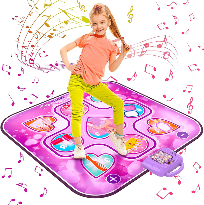 Dance Mat Toys for 3 4 5 6 7 8 9 10+ Year Old Girls Birthday Gifts, Musical Danc