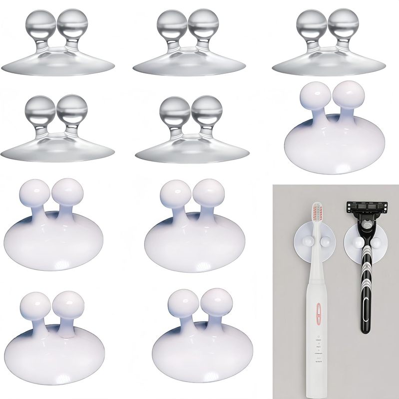 Suction Cup Toothbrush Holder,10 Pcs Waterproof Tooth Brush Holder,Suction Hook