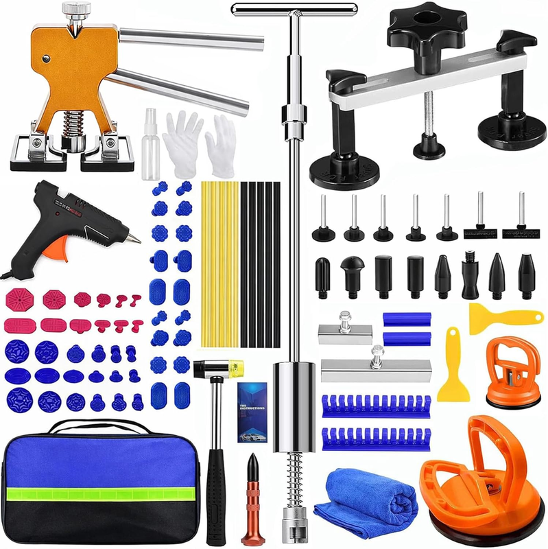 97 Pcs Car Repair Kit,Car Dent Repair Kit with Golden Lifter,Glue Gun,Bridge Pul