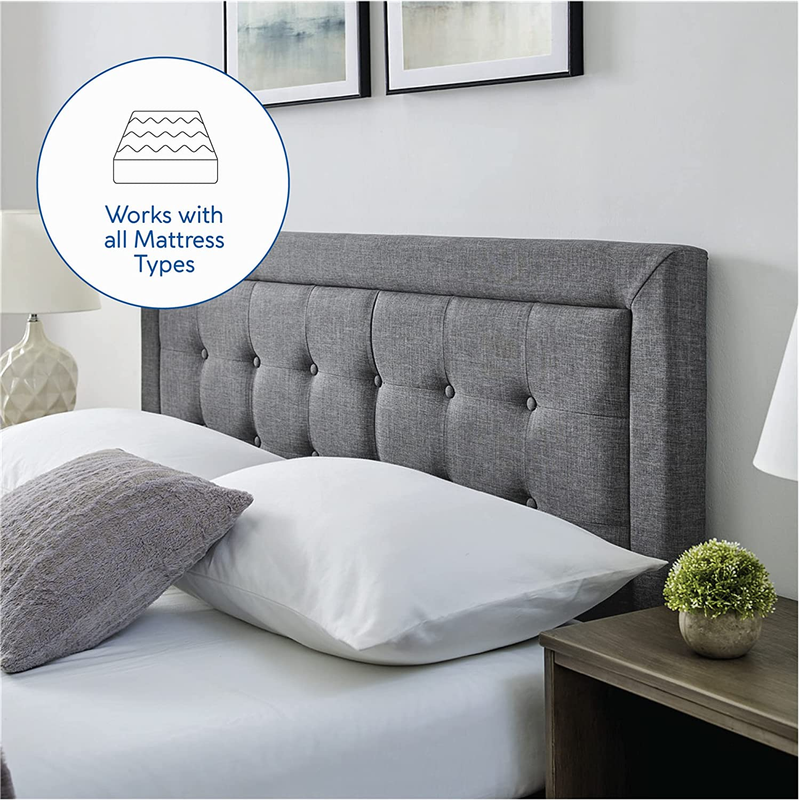 Mornington 2.0 Upholstered Platform Bed | Headboard and Metal Frame with Wood Sl