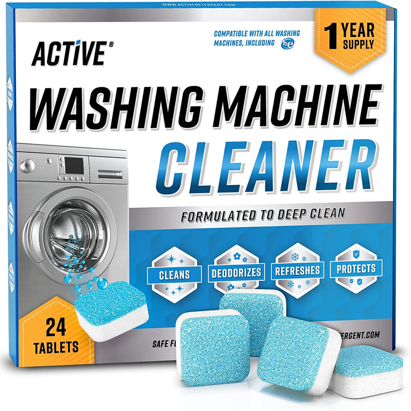 24 Pack Washing Machine Tablets Cleaner Descaler Deep Cleaning Drum Laundry Tab
