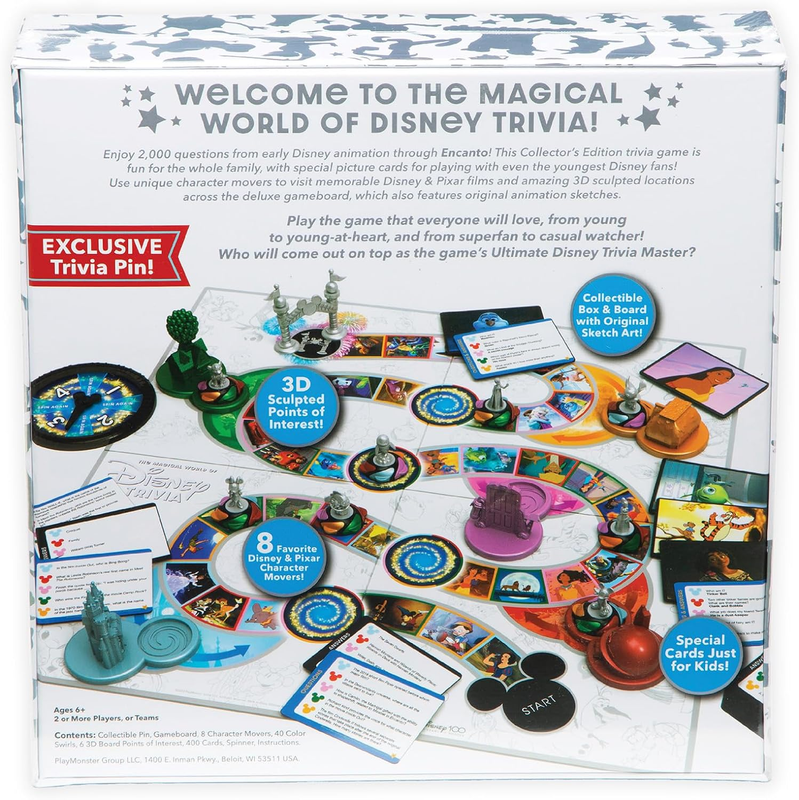 The Magical World of Disney Trivia: 100 Years of Wonder Trivia Board Game Cards