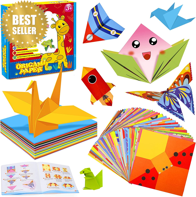 Origami Paper Set, 308PCS Kids Craft Paper Kit for Girls, Art Projects Supplies