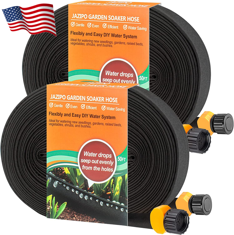 Linkable Drip Irrigation Hose Leakproof Garden 50ft 2 Pack