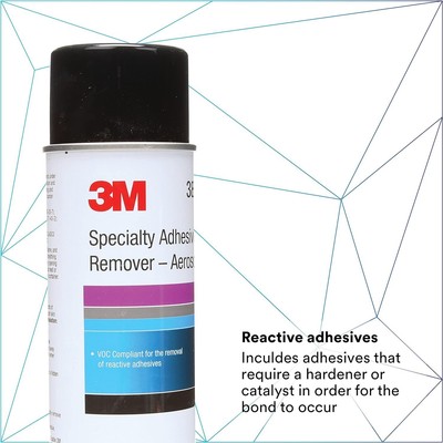 3M Specialty Adhesive Remover, 38987, Solvent-Based, Removes Reactive...