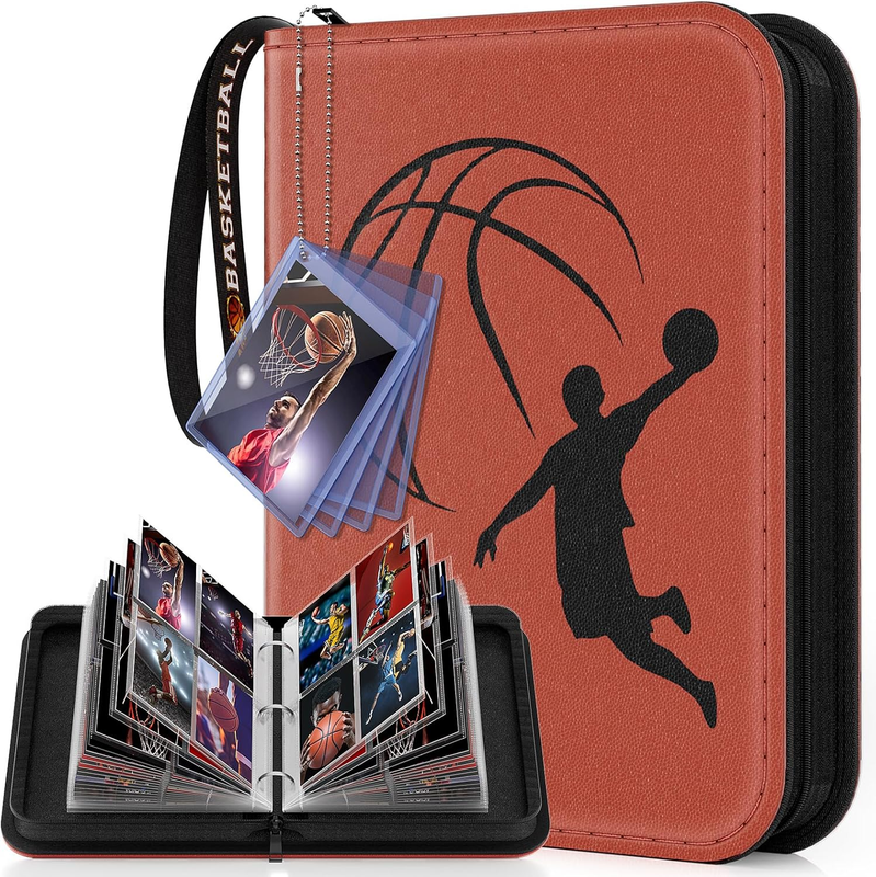 Basketball Card Binder 440 Pocket, Sports Card Binder with Card Display Design,