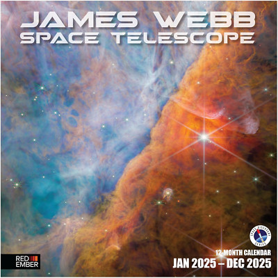 James Webb Space Telescope 2025 Wall Calendar 12 Month | 12'' X 24'' Open | Thick 