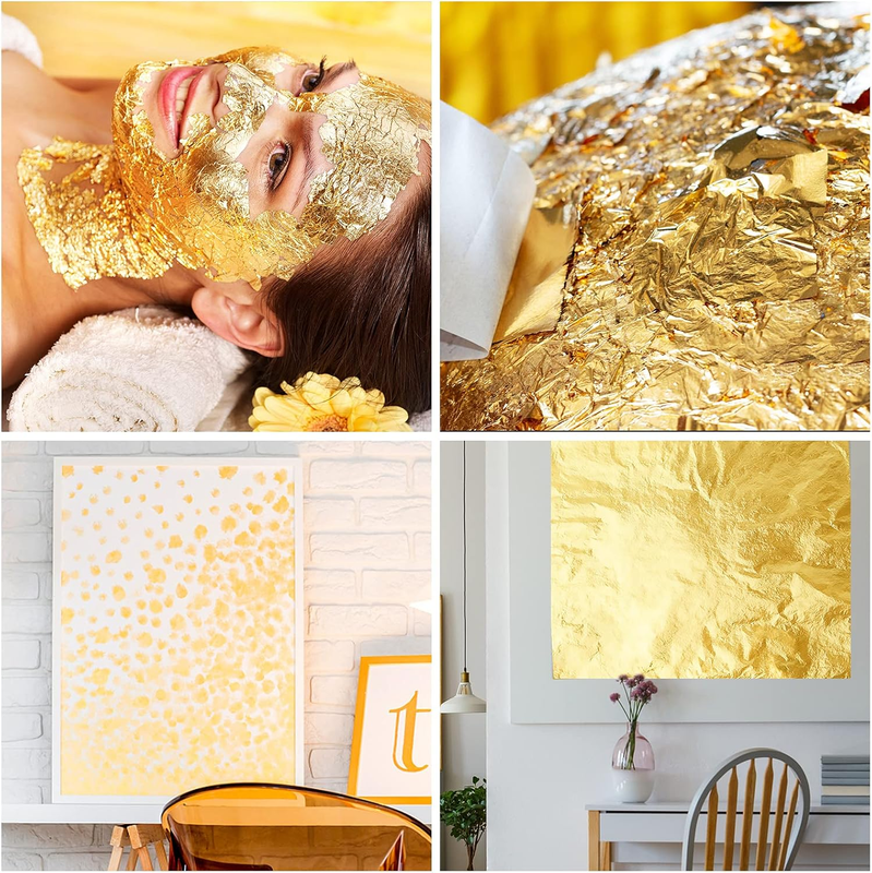 150 leaves gold leaf imitation for art project craft decoration, gilding craft,
