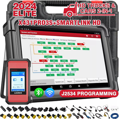 2024 LAUNCH X431 PRO3S+ SmartLink HD V+ HD3 Heavy Duty Truck Car Diagnostic Tool