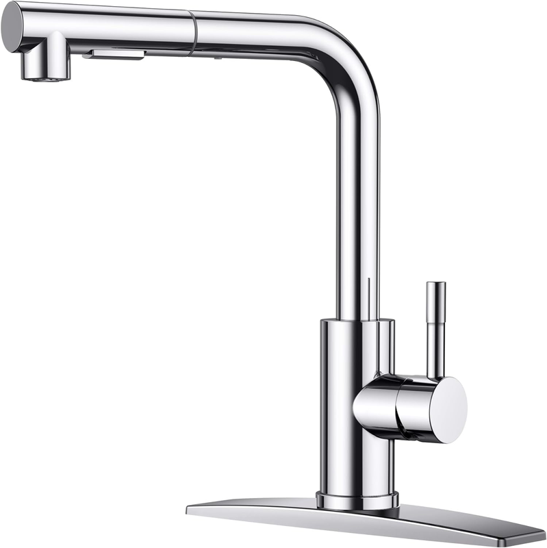 Kitchen Sink Faucet, Pull down Kitchen Faucet with Sprayer, Single Handle Commer