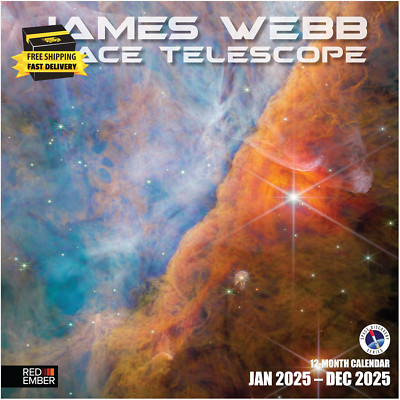 James Webb Space Telescope 2025 Wall Calendar 12 Month | 12'' X 24'' Open | Thick 