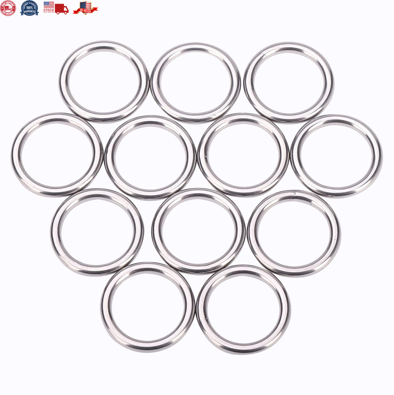 12 Pcs Metal O Rings 1 Inch Heavy Duty 304 Stainless Steel Welded O Ring 