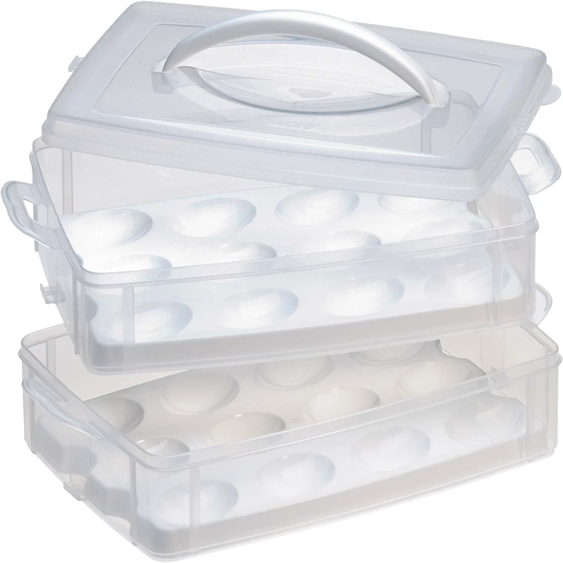 Snapware Refrigerator Egg Holder Keeper Carrier Deviled Tray