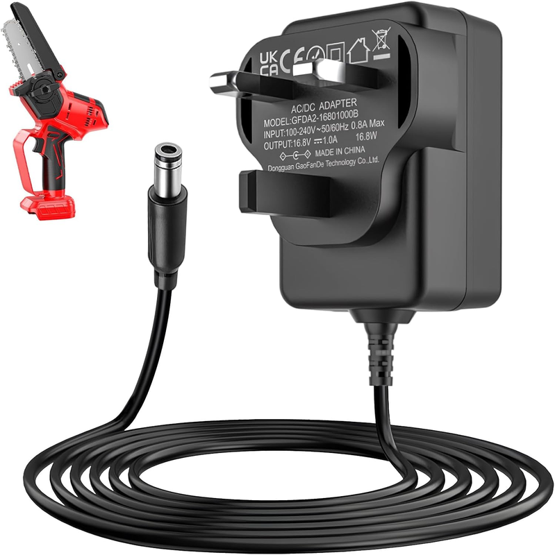 21V Lithium Battery Charger DC 21V 1A Replacement Charger for Mini Chainsaw
