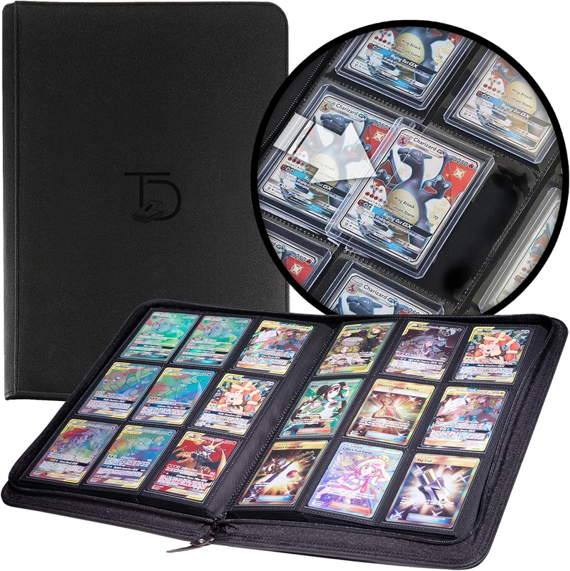Toploader Binder | Holds 200+ Toploaders Hard Cases | 9 Pocket Trading Cards Alb