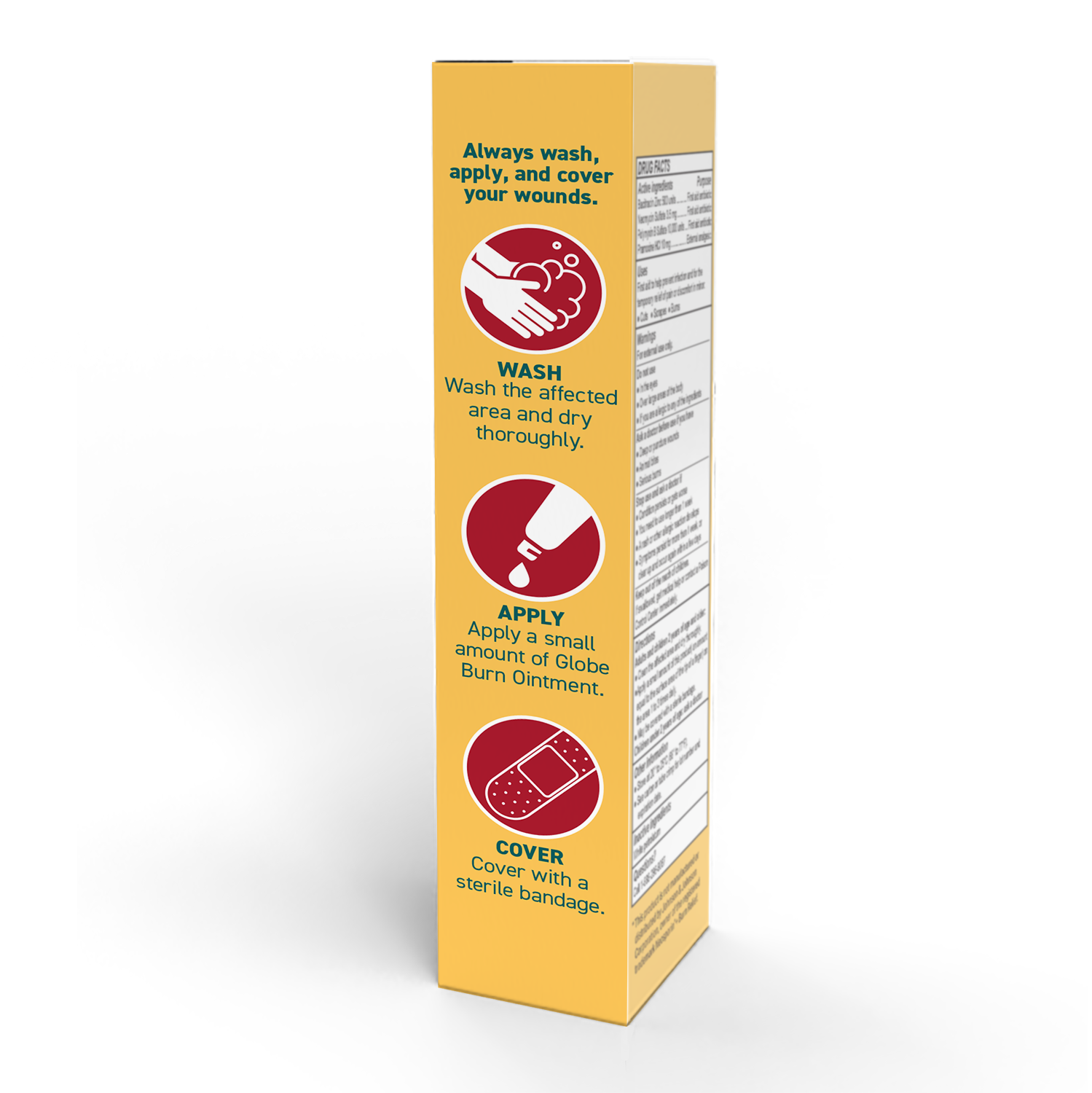 Globe (2 Pack) First Aid Antibiotic + Burn Relief, Max Strength (4 oz  total)