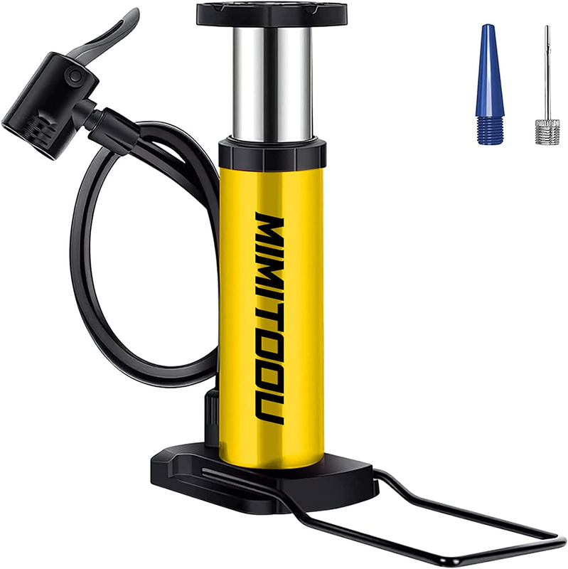Bike Pump, Mini Bicycle Pump Portable Bike Floor Pump with Presta and Schrader V