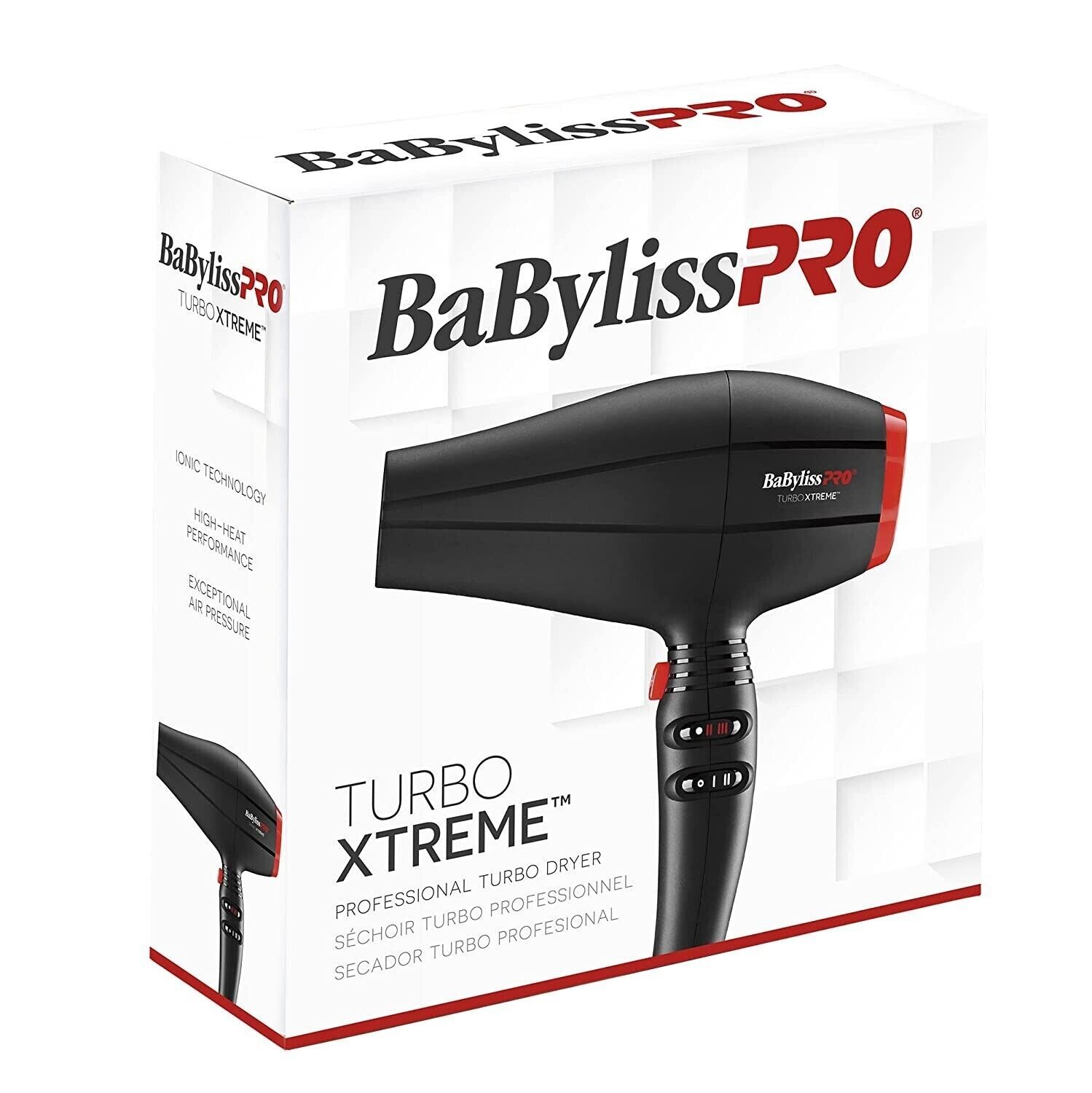 NEW BADBOX BABYLISS PRO TURBO XTREME 1875 WATT HAIR BLOW DRYER