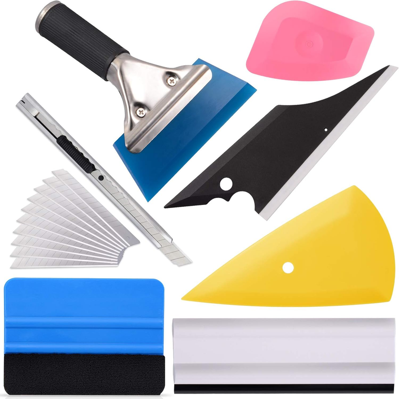 Vinyl Wrap Tool Window Tint Kit 7 Pieces Vehicle Glass Protect...