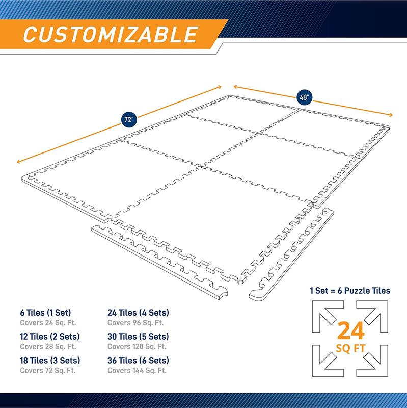 EVA Foam Interlocking Flooring Mat High Density Non-Slip Tiles,Fitness Equipment