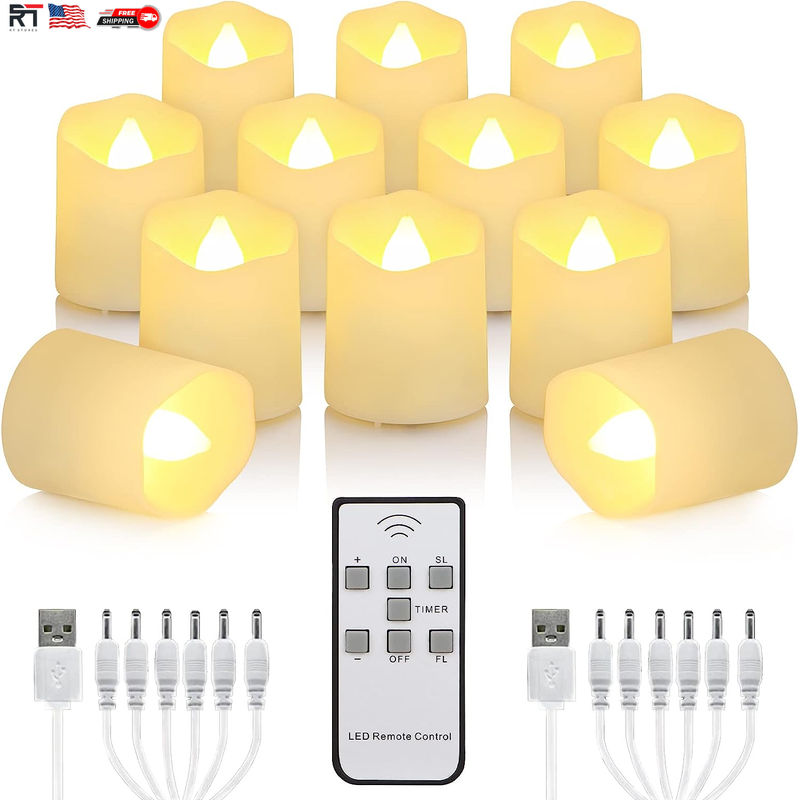 Lights Candles With Remote Timer Flickering Lights