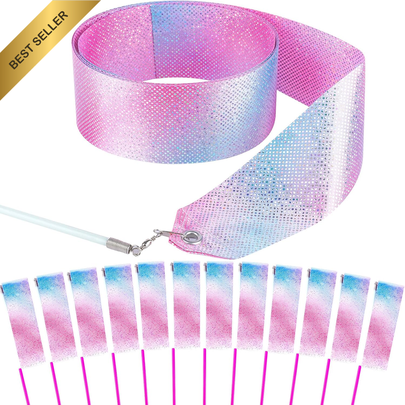 14PCS Sparkling Dance Ribbon for Kids Girls Princess Mermaid Ballet Ballerina Ol