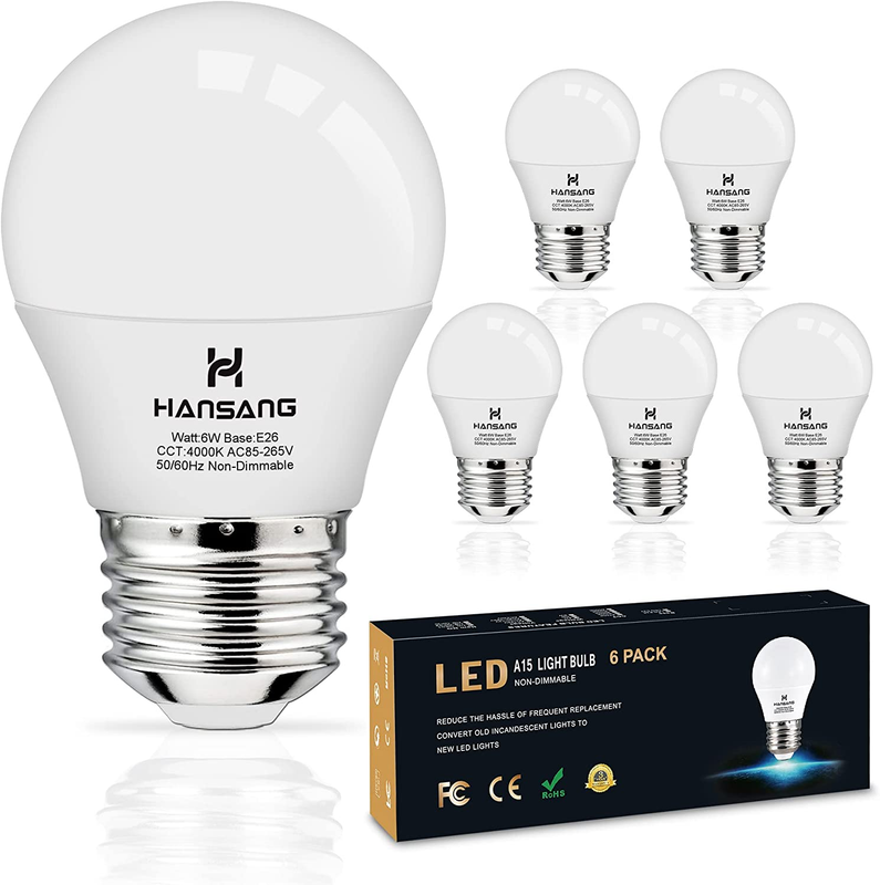 E26 Led Bulb For Ceiling Fan A15 Small Light Bulb 4000k Natu