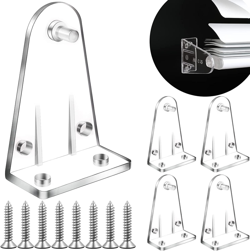2 Inch 4Pcs Blinds Hold down Brackets, Clear Plastic Door Bl