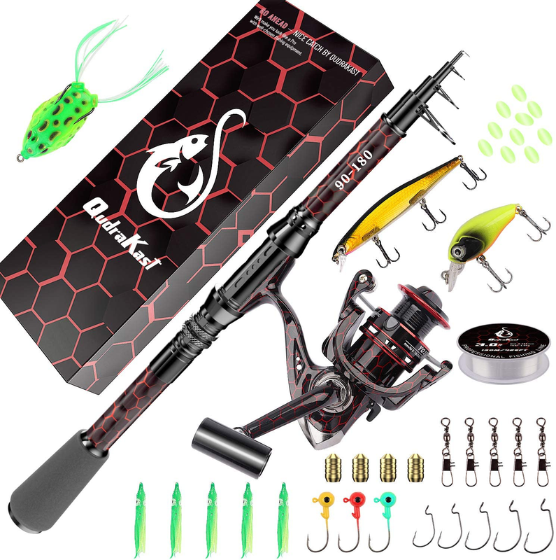 Fishing Rod and Reel Combos, Unique Design with X-Warping Painting, Carbon Fiber