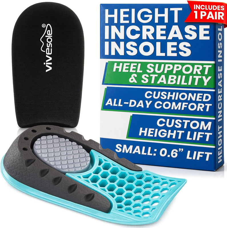 Vivesole Height Increase Insoles (Pair) - Plantar Fasciitis Relief Shoe Inserts