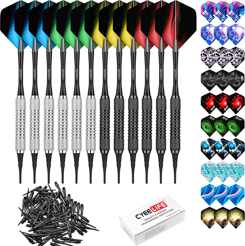 CyeeLife Professionelle Softdarts Spitzen, Soft Tips 100Stück 2BA Gewinde-CL18 e