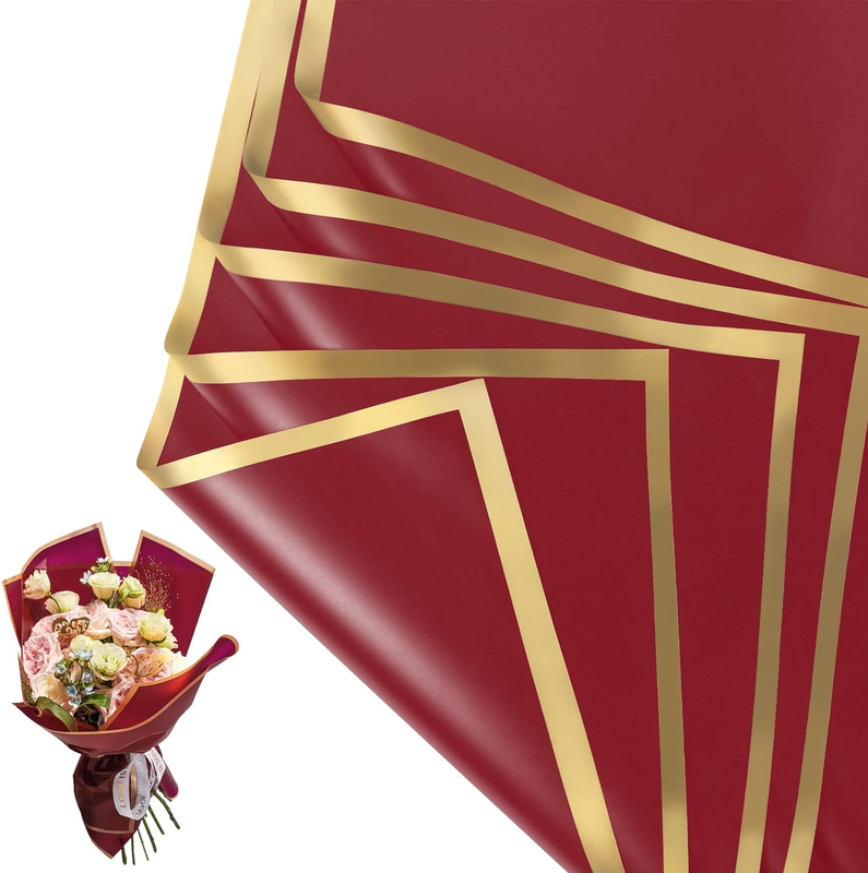- Waterproof Floral Bouquet Wrapping Paper, Flori