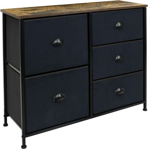 Sorbus 5 Drawers Dresser - Furniture Storage Chest Organizer Bedroom Black/brown