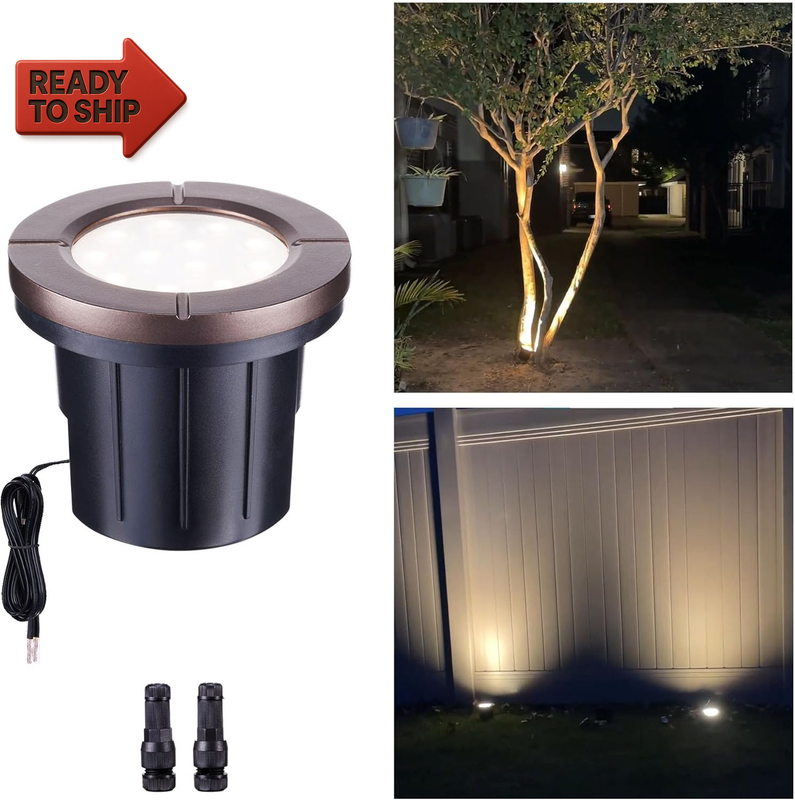 Landscape Well Lights, LED Low Voltage Ground Lights Outdoor, 12V IP67 Waterpro